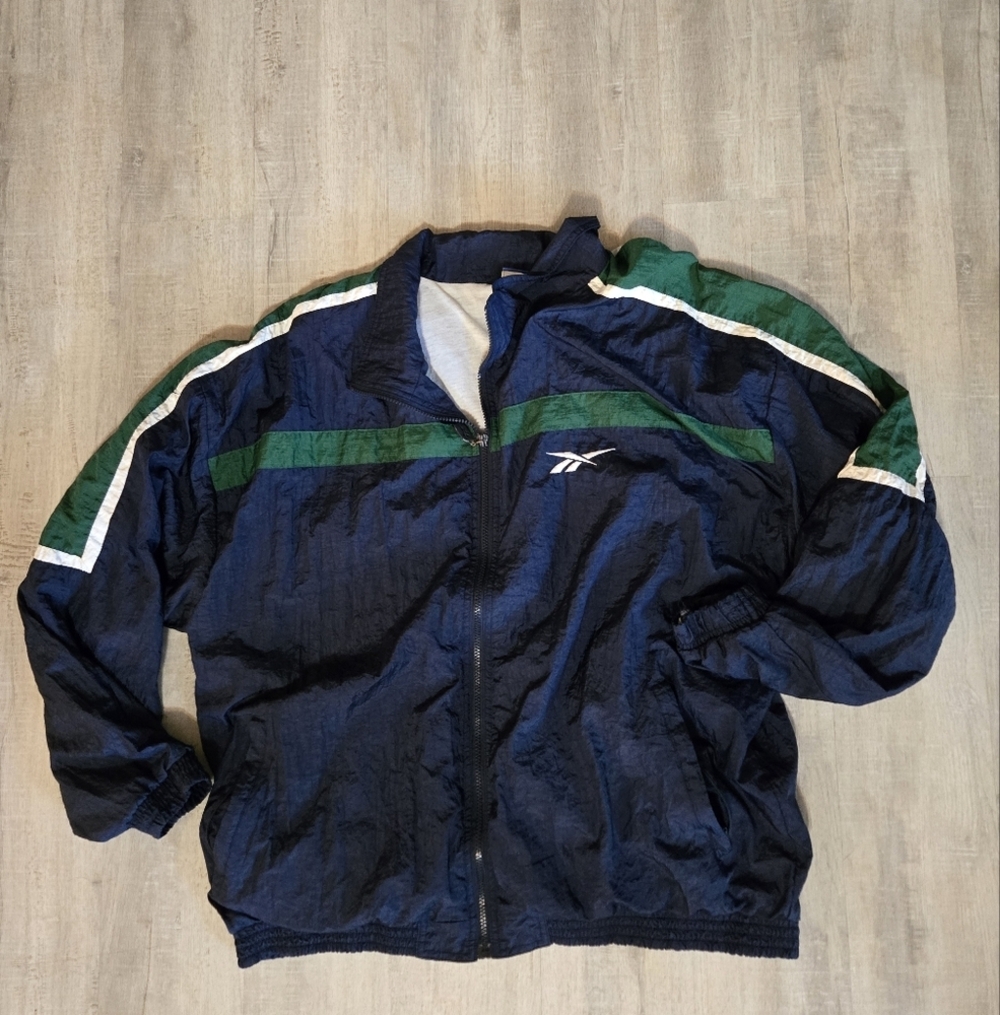Reebok Men's Vintage Windbreaker Jacket Size XXL -
